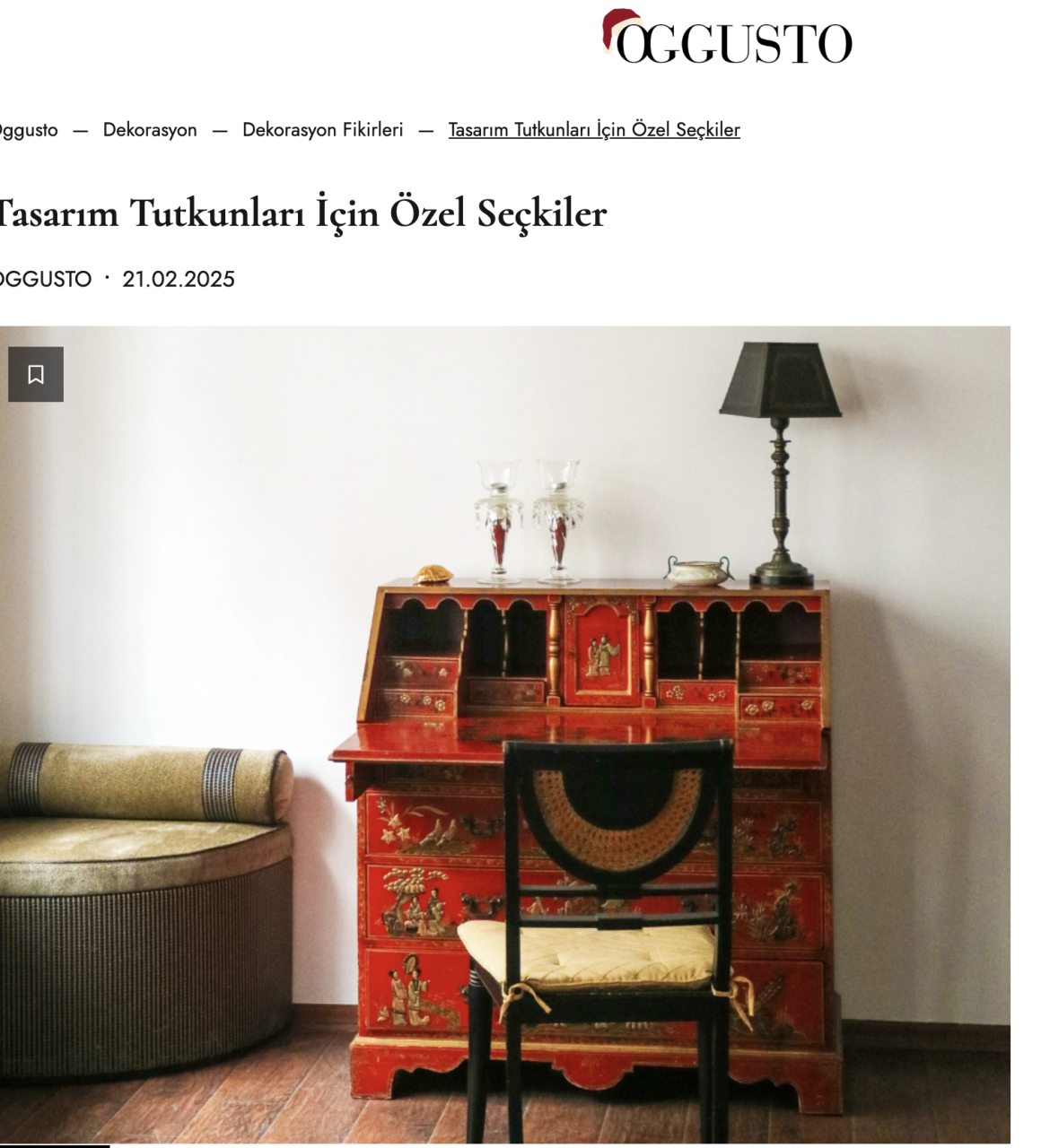 OGGUSTO: Tasarım Tutkunları İçin Özel Seçkiler