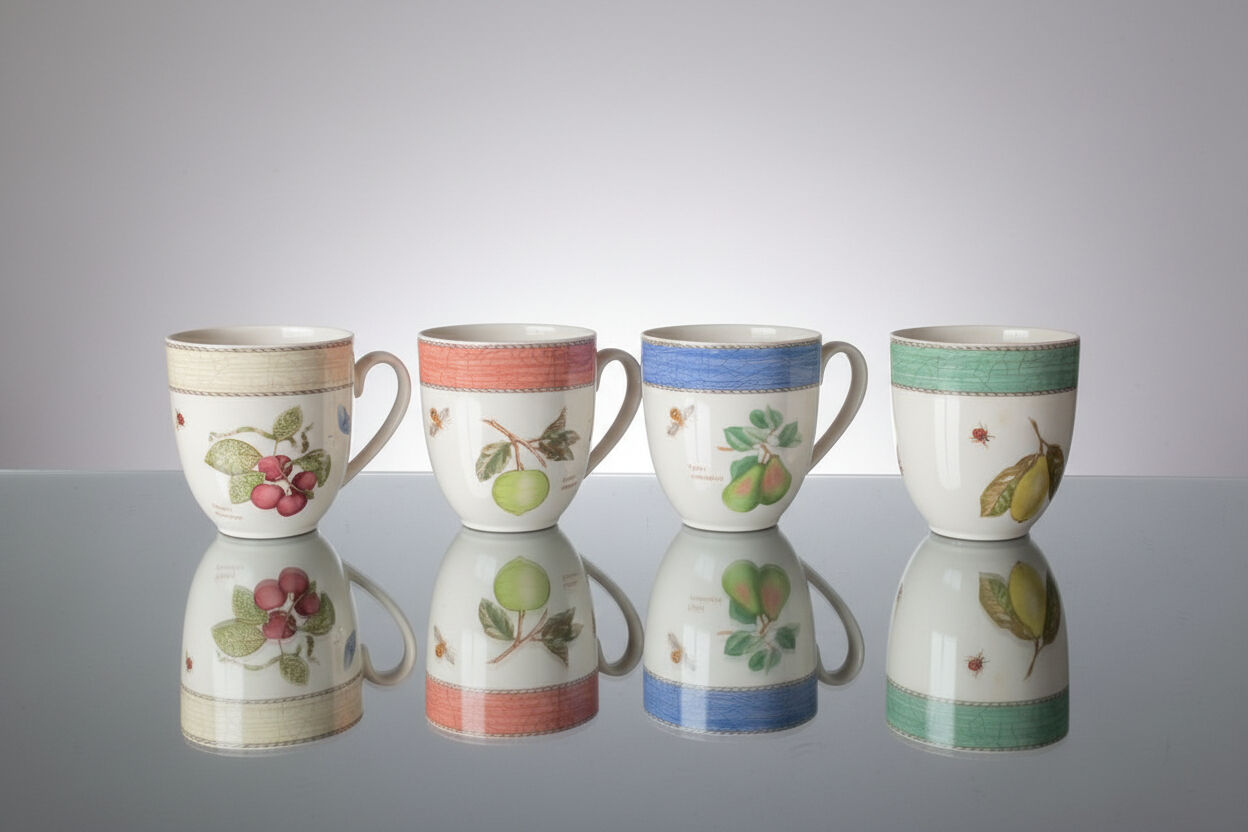 Wedgwood 4 Adet Fincan ve Sütlük