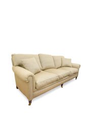 Vintage George Smith Elverdon Arm Cushion Back Stilinde Üçlü Kanape