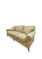 Vintage George Smith Elverdon Arm Cushion Back Stilinde Üçlü Kanape