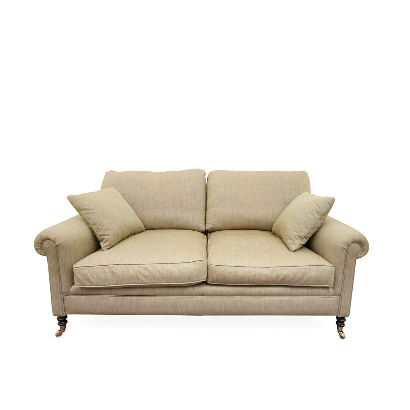 Vintage George Smith Elverdon Arm Cushion Back Stilinde İkili Kanepe