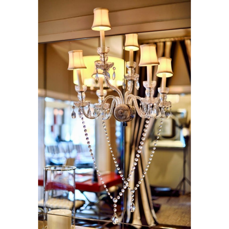 İkili Kristal 3-Kollu Aplik