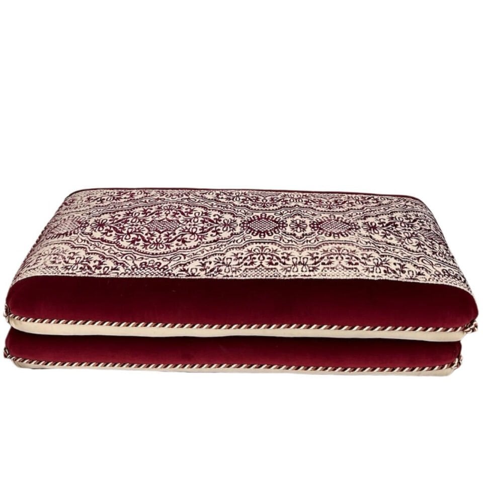 Osmanlı Esintili Bordo Puf