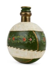 Yeşil El Boyama Kemik Şişe