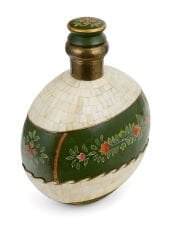 Yeşil El Boyama Kemik Şişe