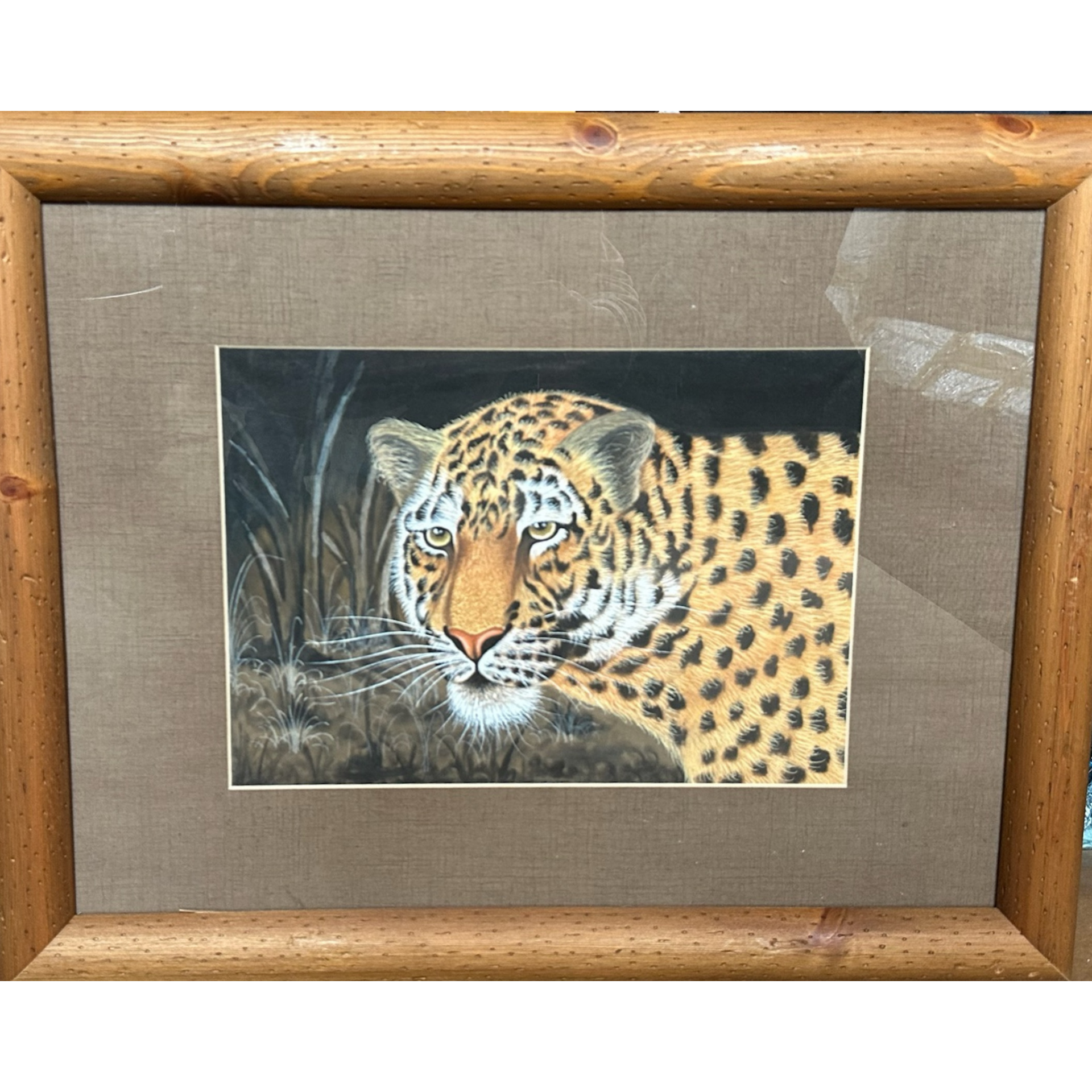 Kaplan V İpek El Boyama Resim