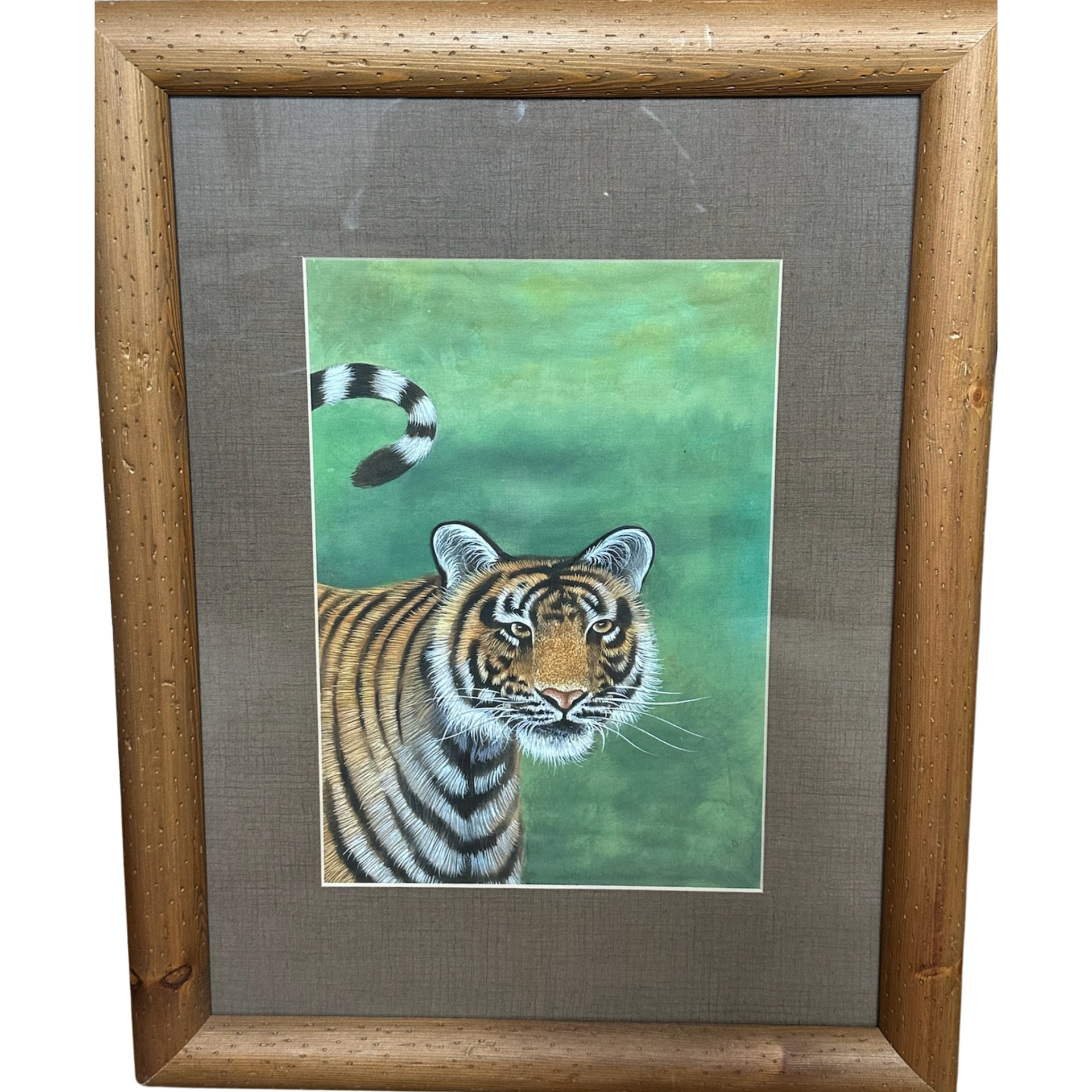 Kaplan IV İpek El Boyama Resim