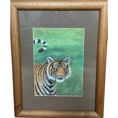 Kaplan IV İpek El Boyama Resim