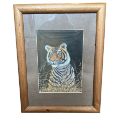 Kaplan III İpek El Boyama Resim