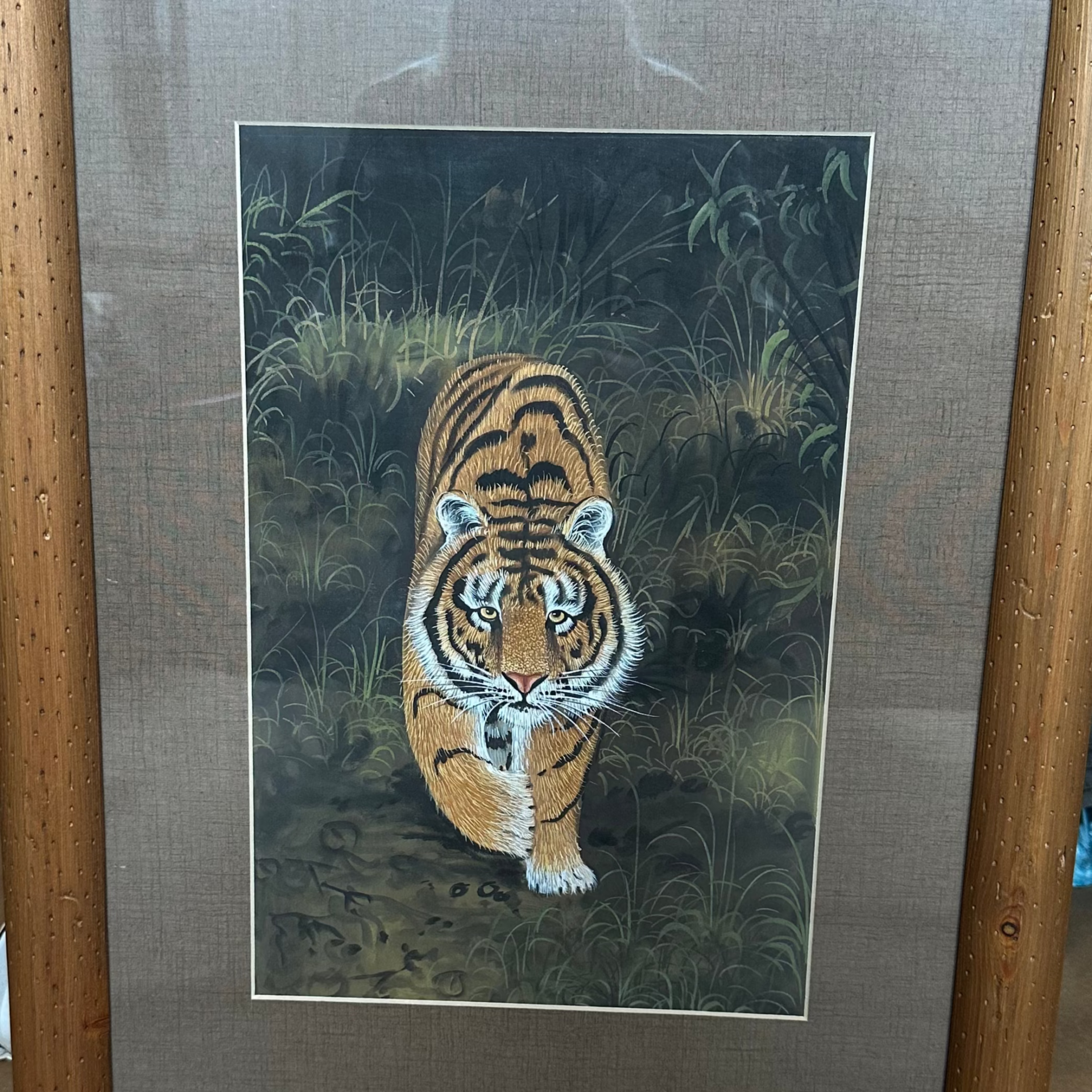 Kaplan II İpek El Boyama Resim