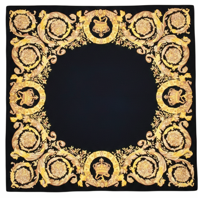 Versace Home Siyah Bej Halı