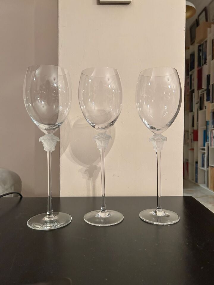 Rosenthal x Versace Medusa Lumiere Versace Kırmızı Şarap Kadehi