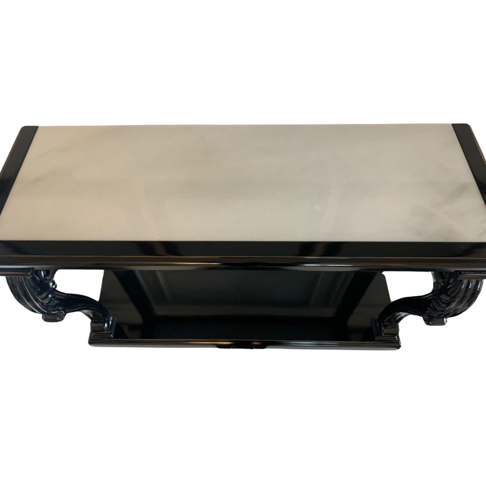 Mermer Tablalı Ahşap Konsol