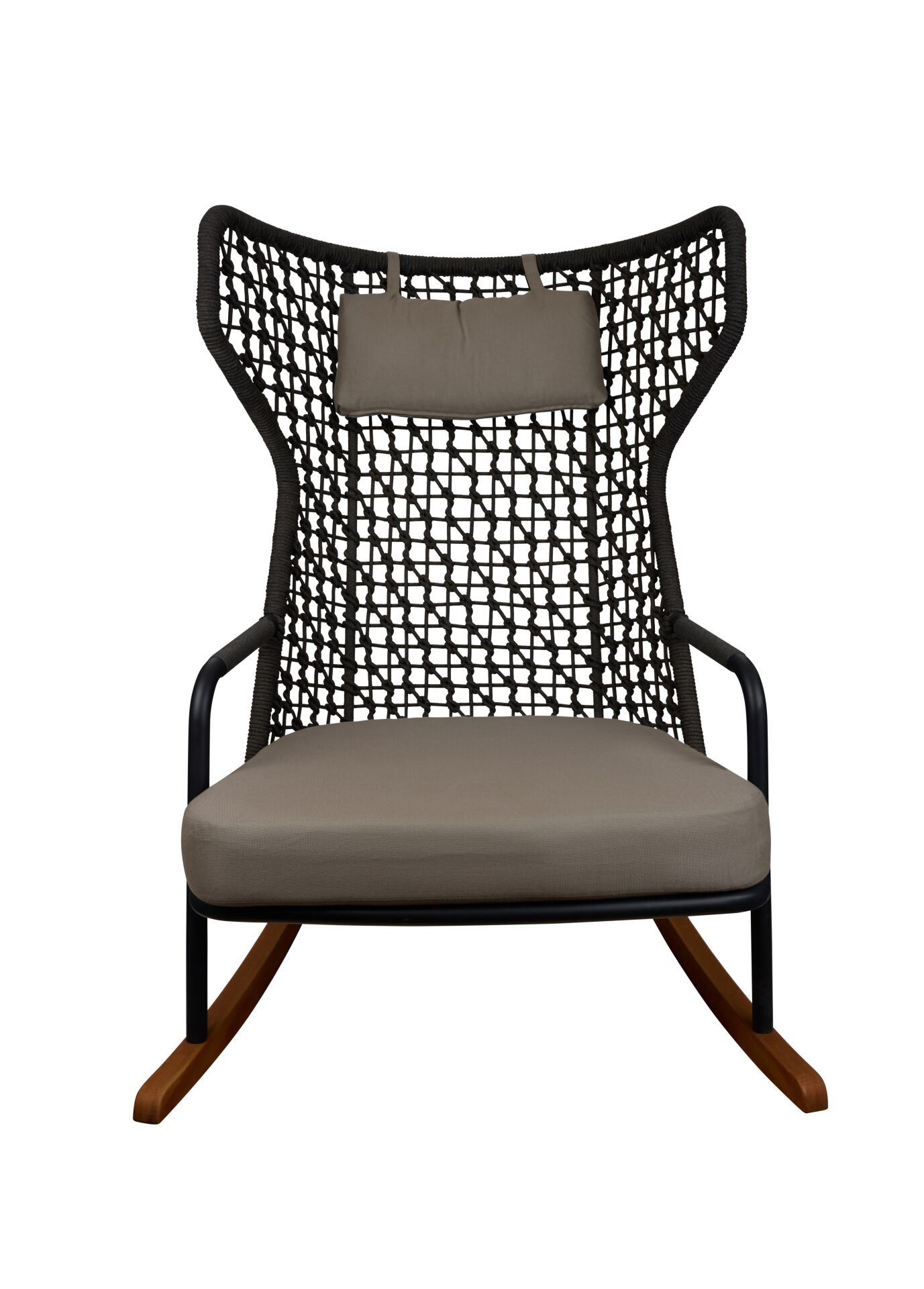 Rocking Highback Lounge Armchair With Wings