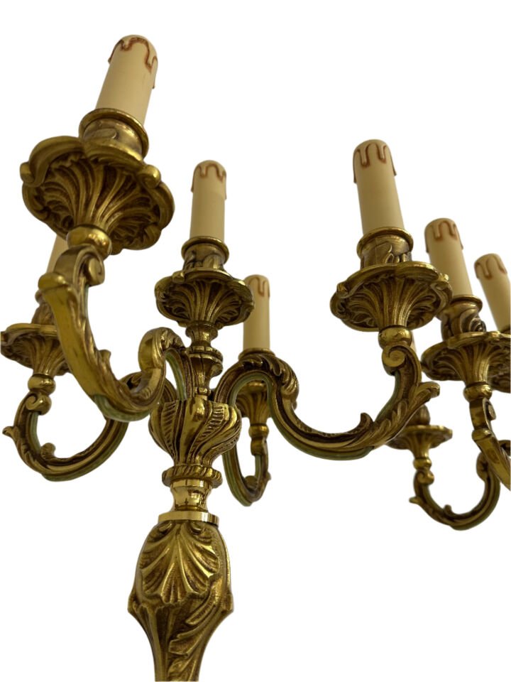 5 Kollu ikili Şamdan Abajur