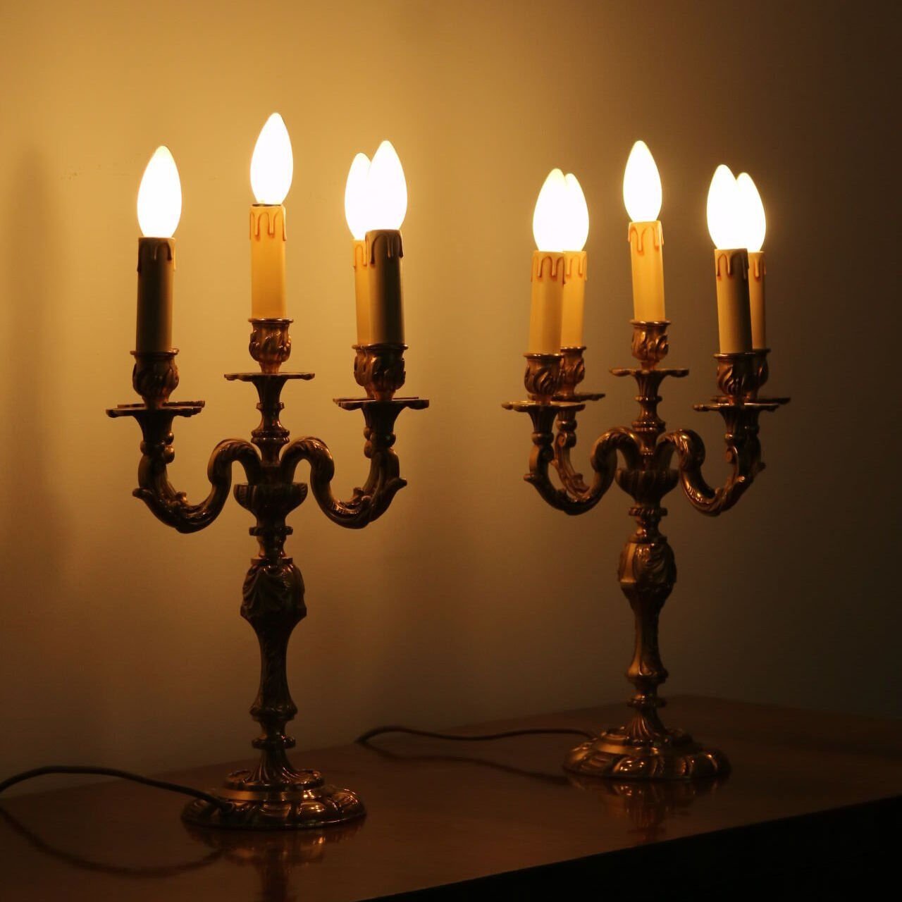 5 Kollu ikili Şamdan Abajur