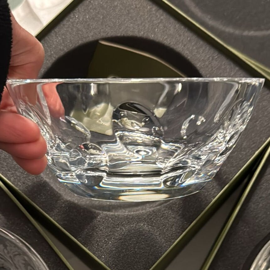 Christofle Çift Cluny Kristal Kase