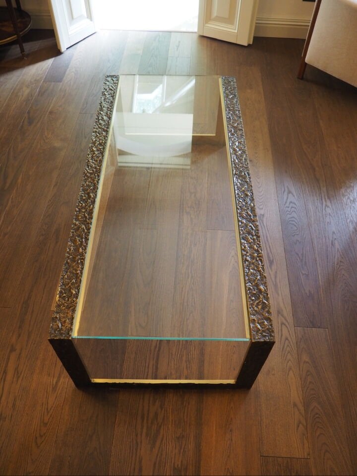 Baker Furniture Pompei Bronzu, Pirinç Orta Sehpa