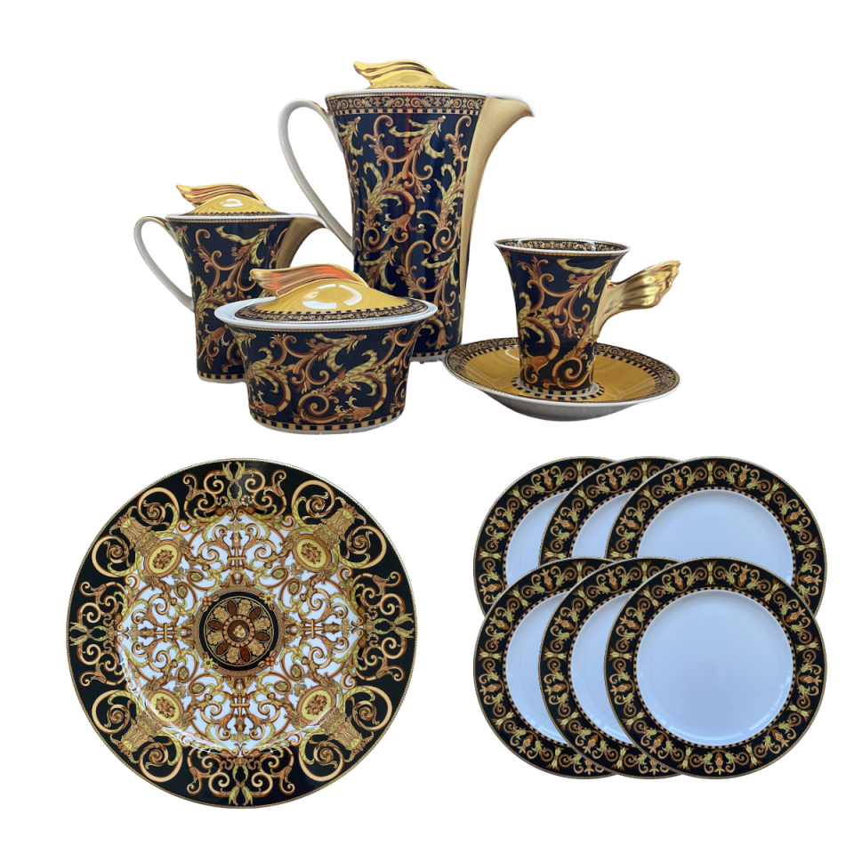 Vintage Barocco Versace for Rosenthal Çay Takımı-6 Kişilik