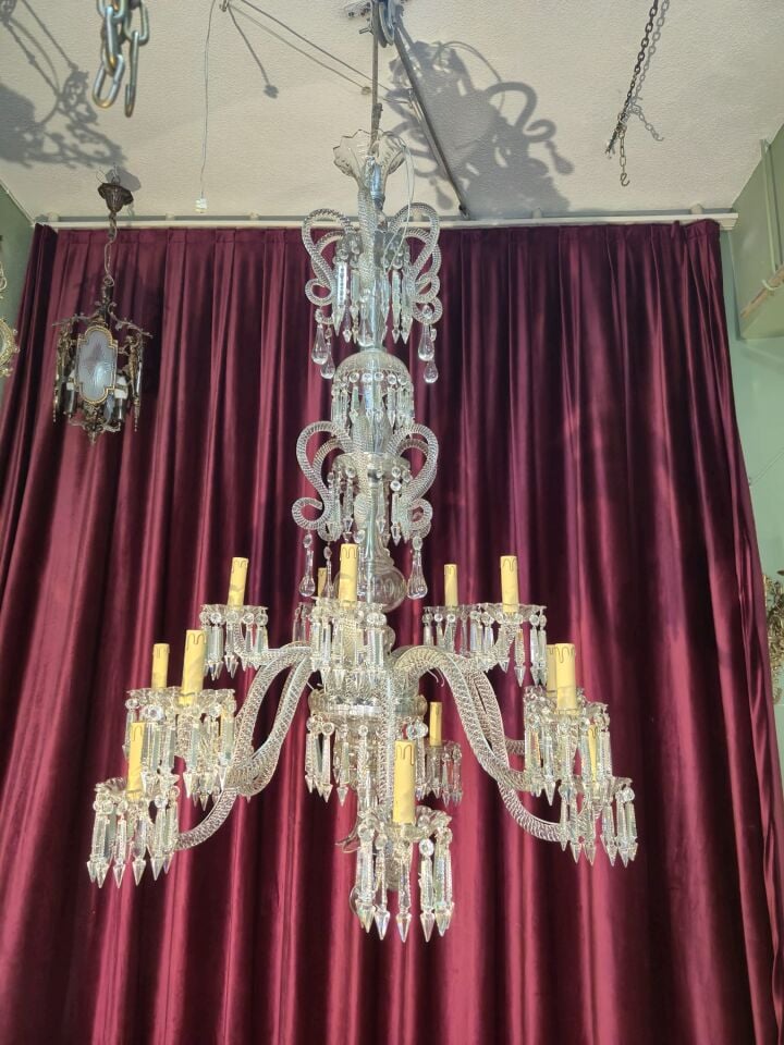 Antika Baccarat Avize, Louis XV Stilinde
