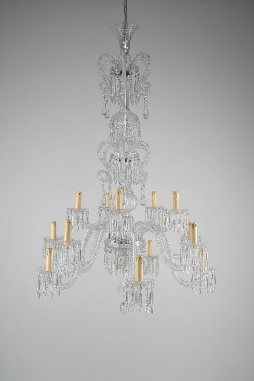 Antika Baccarat Avize, Louis XV Stilinde